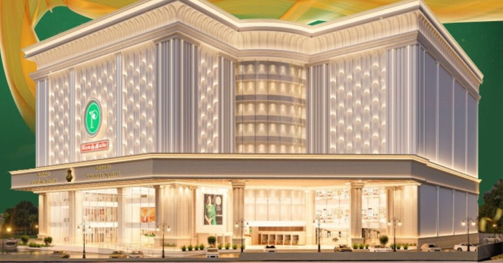 Pothys Padi mega store building exterior Chennai with modern design and large showroom